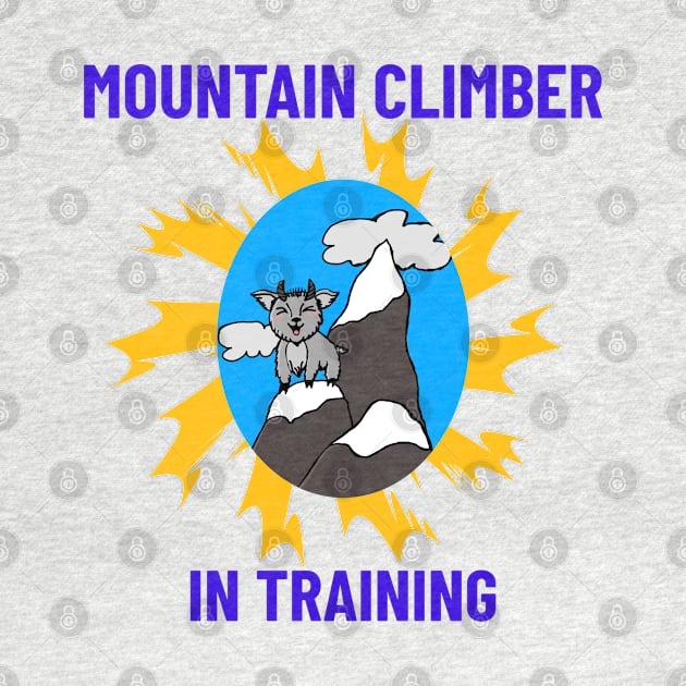 “Mountain Climber In Training” Baby Mountain Goat by Tickle Shark Designs